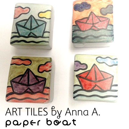 Art Tiles ~ Paper Boat